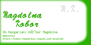 magdolna kobor business card